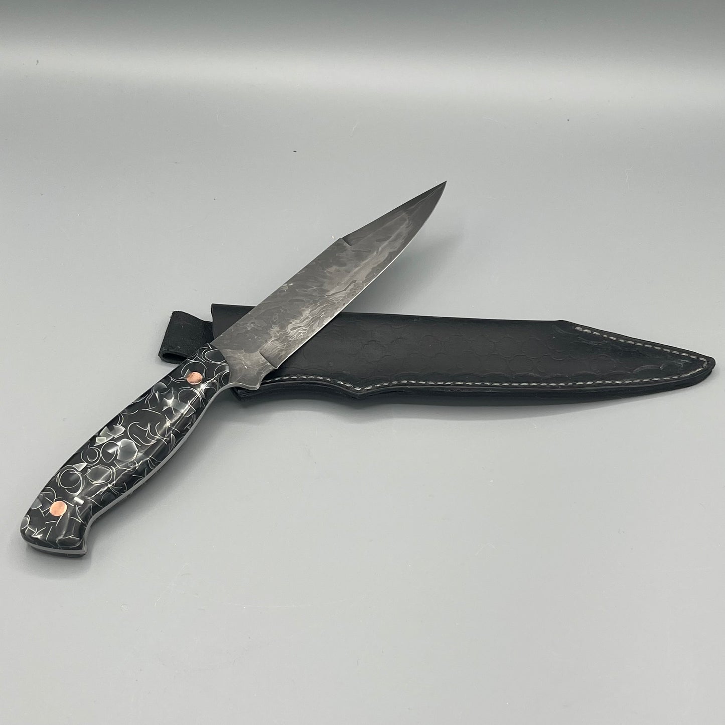 Cable Damascus Clip Point FIghter