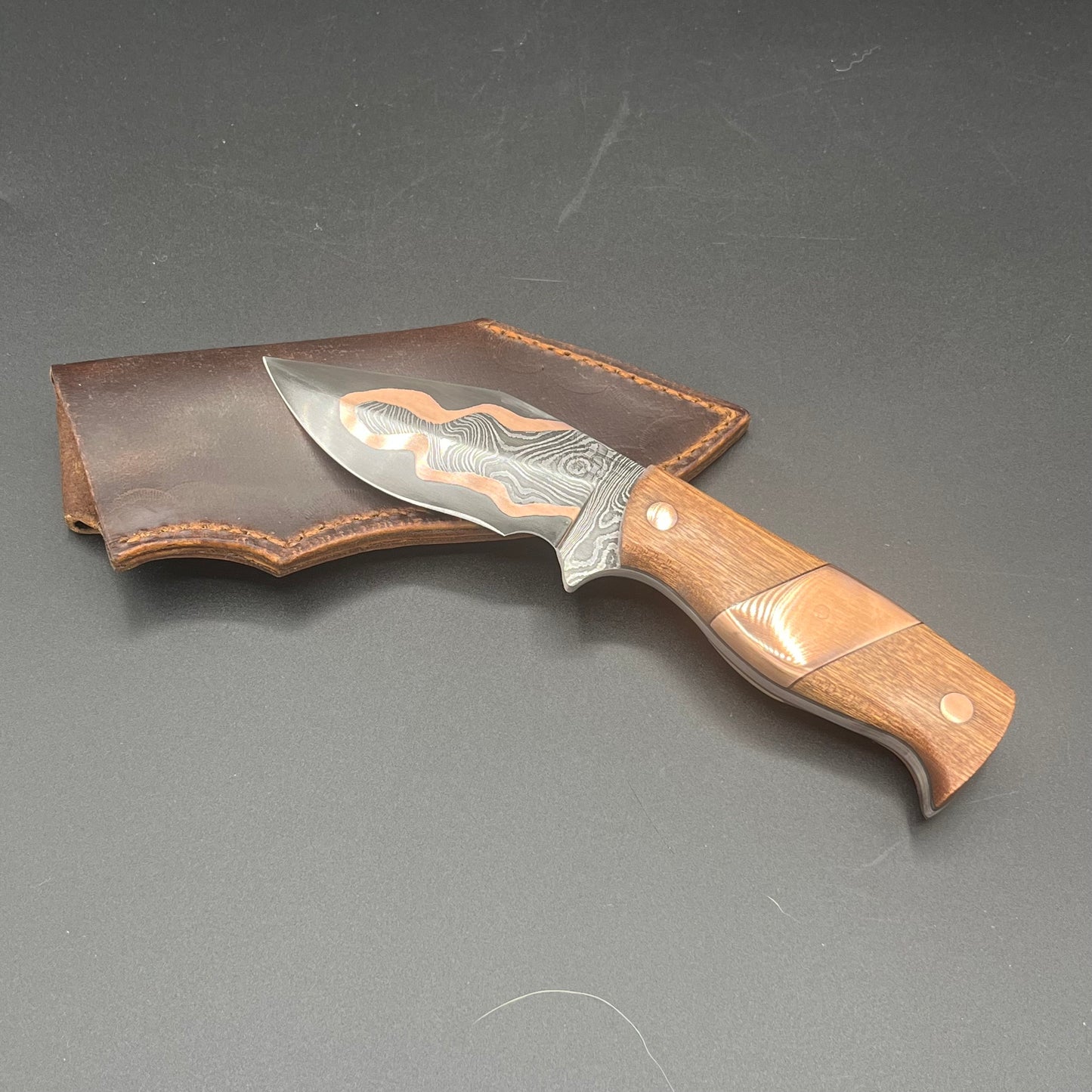 97 Layer Twist Damascus CuMai Recurve EDC