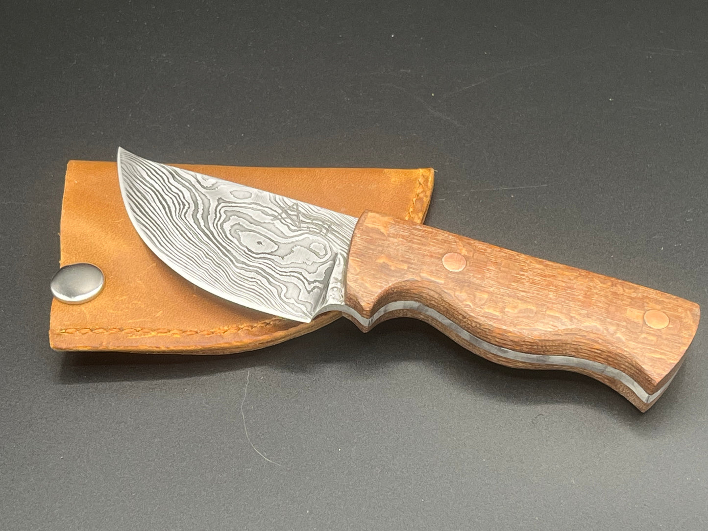 63 Layer Twist Damascus 3" Skinner Rustic Series