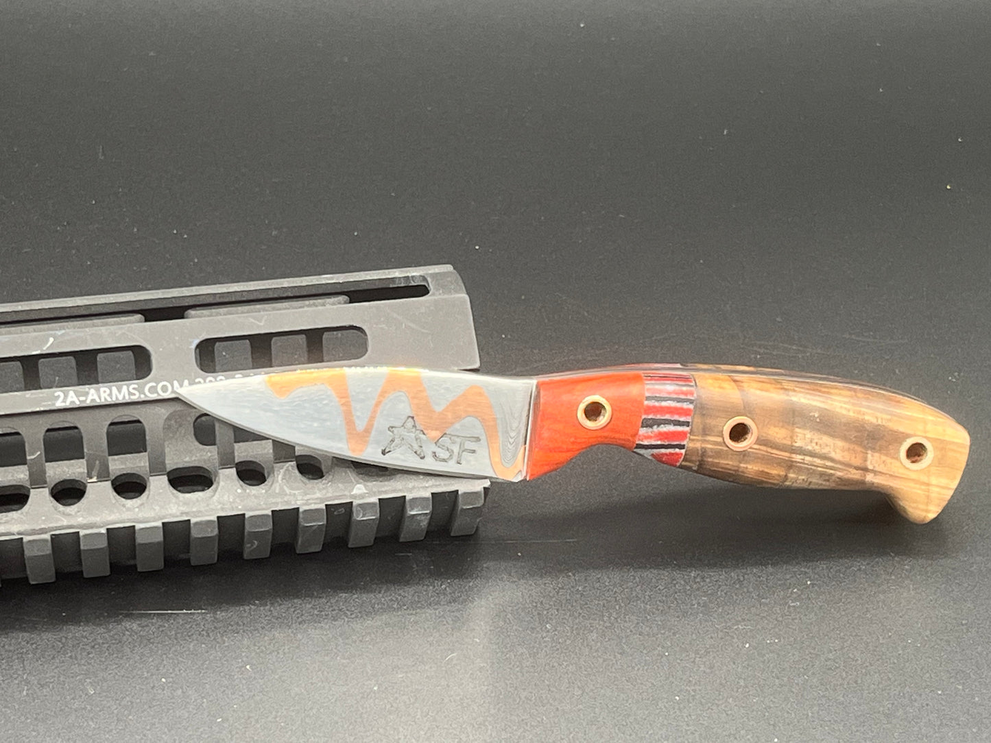 Damascus & Copper Go Mai 2.75" Drop Point EDC
