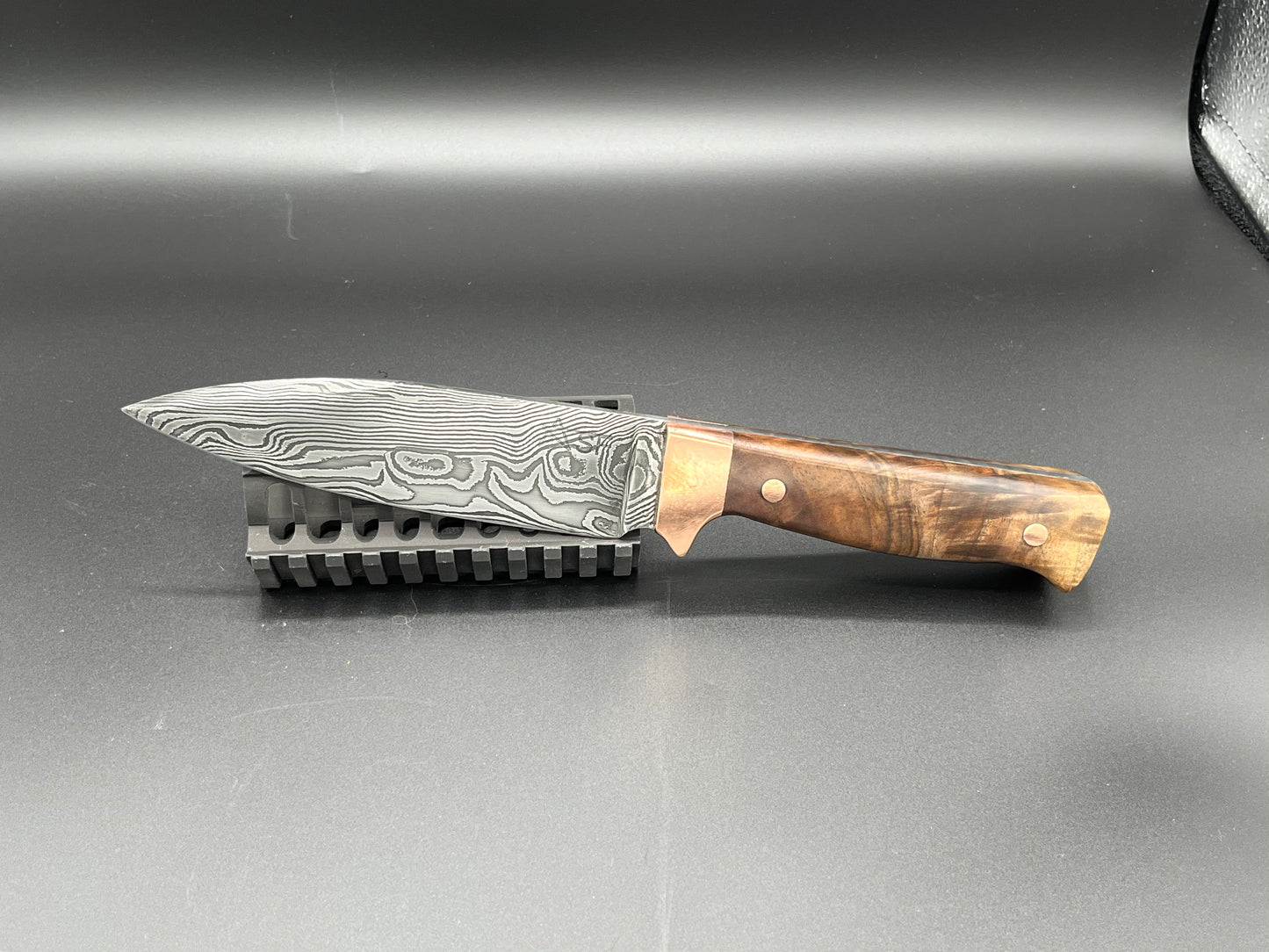 64 Layer Lazy Twist Damascus 5.5" Drop Point Hunter Knife 008