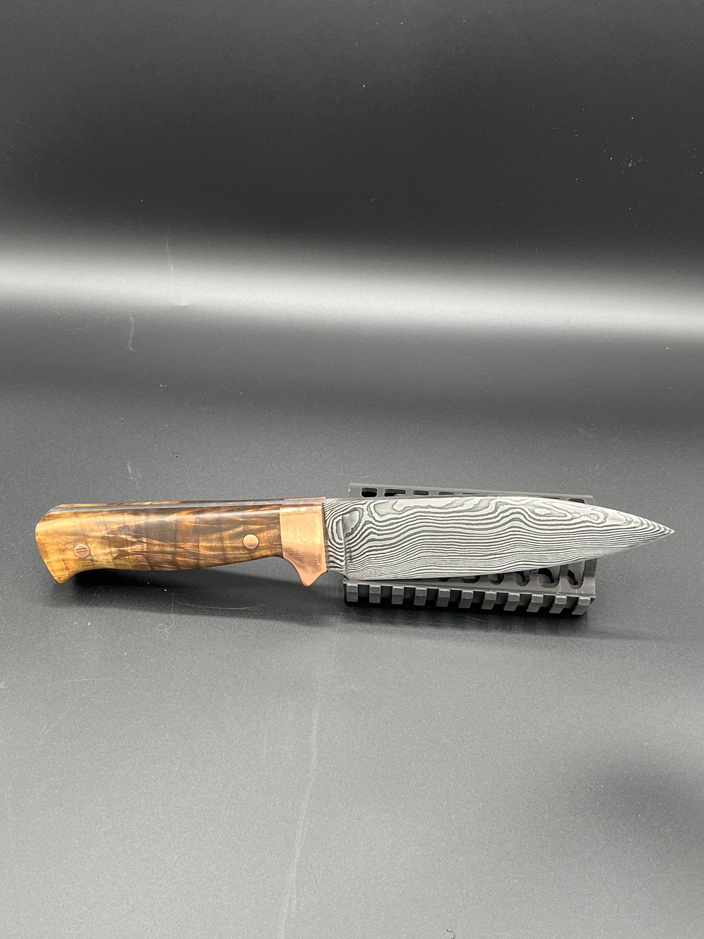 64 Layer Lazy Twist Damascus 5.5" Drop Point Hunter Knife 008