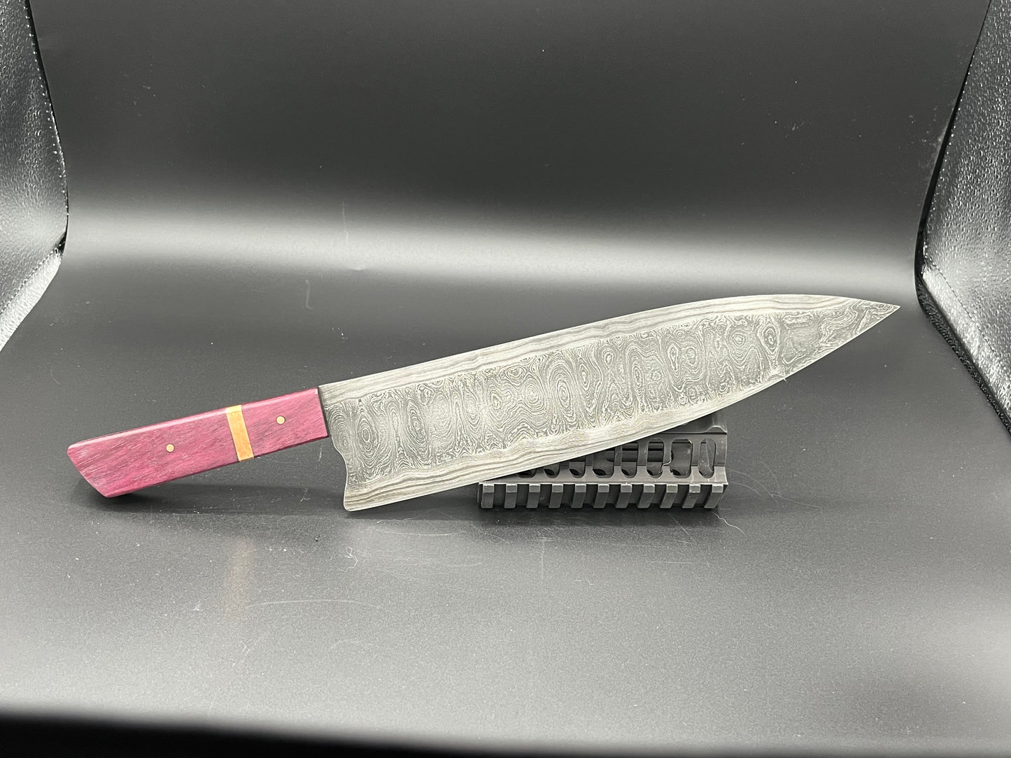 1440 Layer Modified Ladder Pattern Damascus 10" Chef's Knife 005